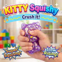 Thumbnail for Purple Glitter Hello Kitty Squishy Toy with Bow