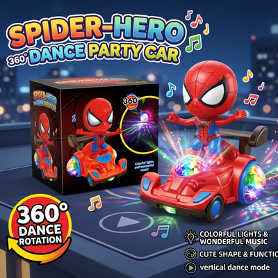 Spider-Man 360° Rotate Dancing Car with Lights & Music