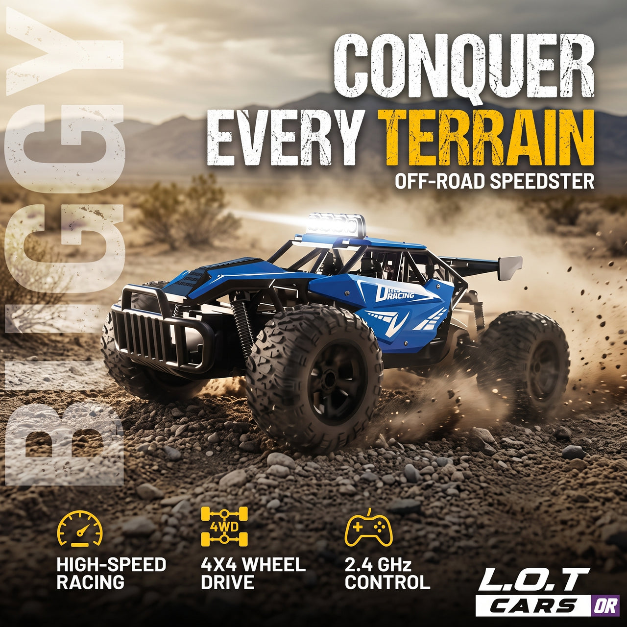 Hobby Grade Remote Control Off-Road Racing Buggy 1:12 Scale
