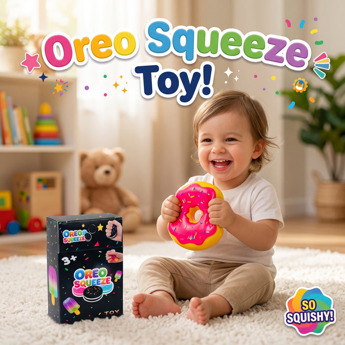 Pink Sprinkle Donut Squishy Toy