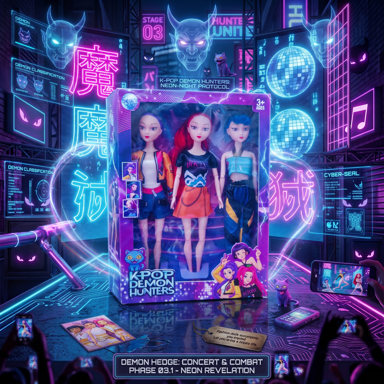 K-Pop Demon Hunters Fashion Doll Set Pack of3 Dolls
