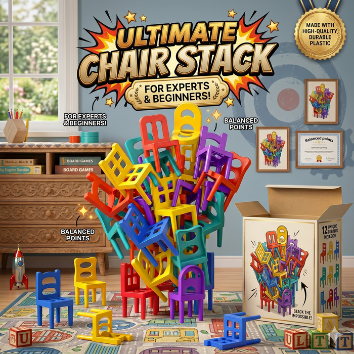36 Pieces Acrobatic Colorfull Stacking Chair Block
