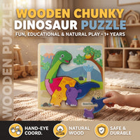 Thumbnail for Brachiosaurus Dinosaur Chunky Board Puzzle