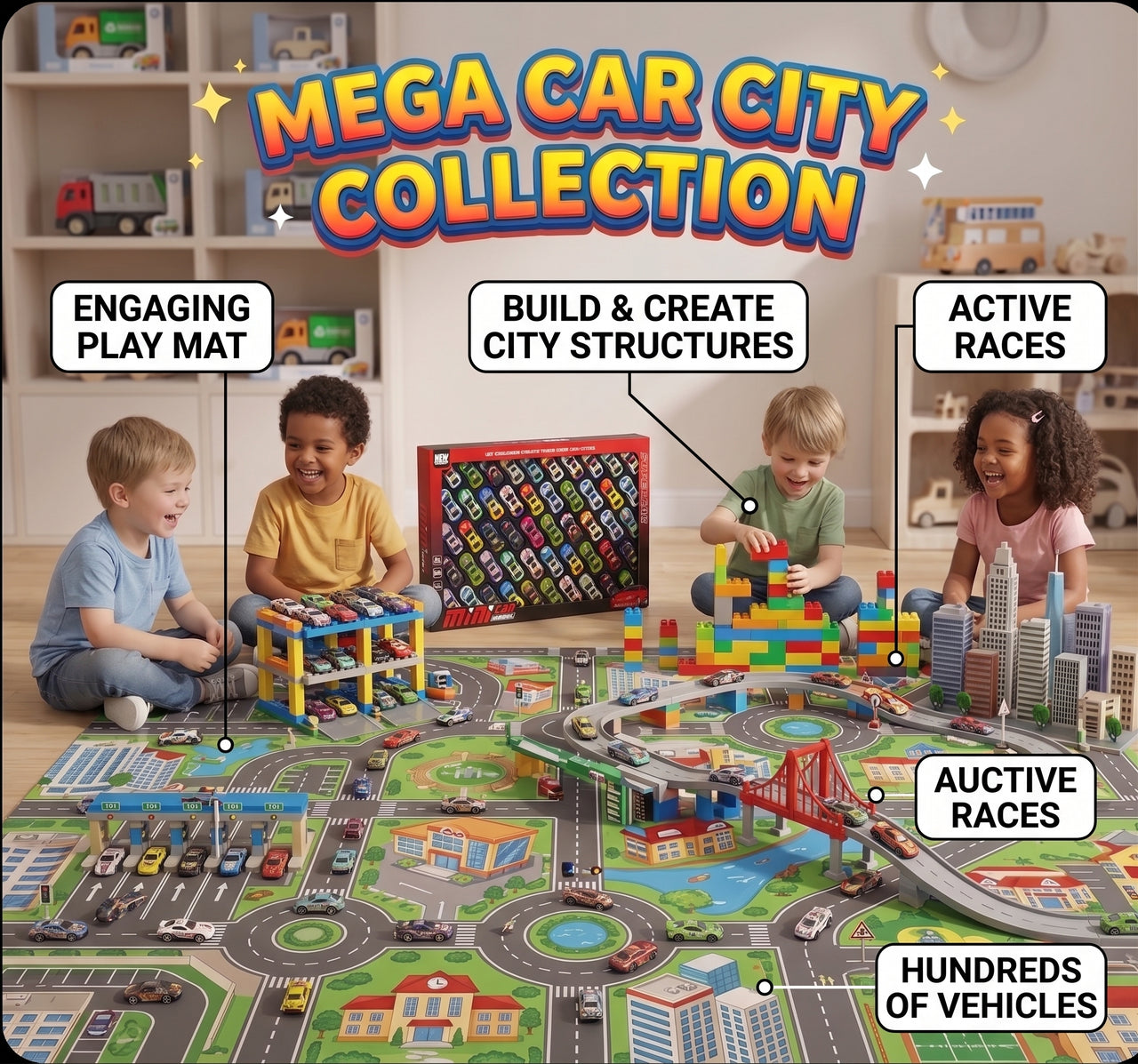50 Pcs Super Mini Car Model Collection Playset