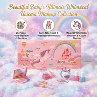 Thumbnail for 25-Piece iGoodbo Unicorn Washable Makeup Kit