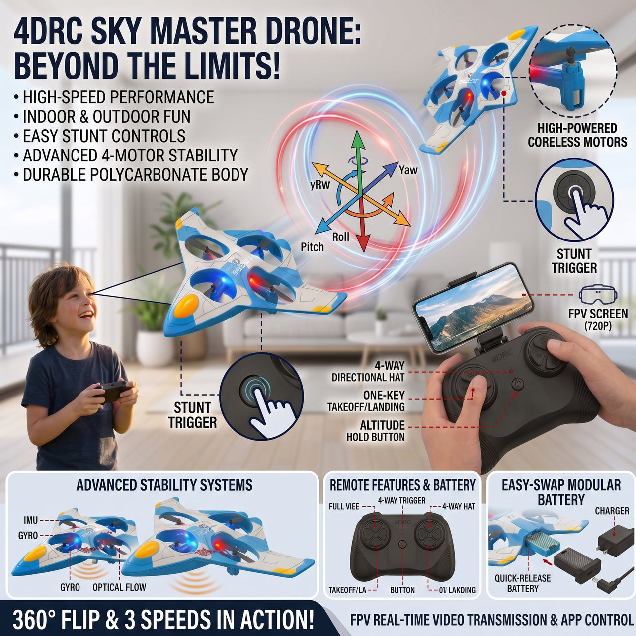 4D RC V56 Borita 4-Axis UAV Drone