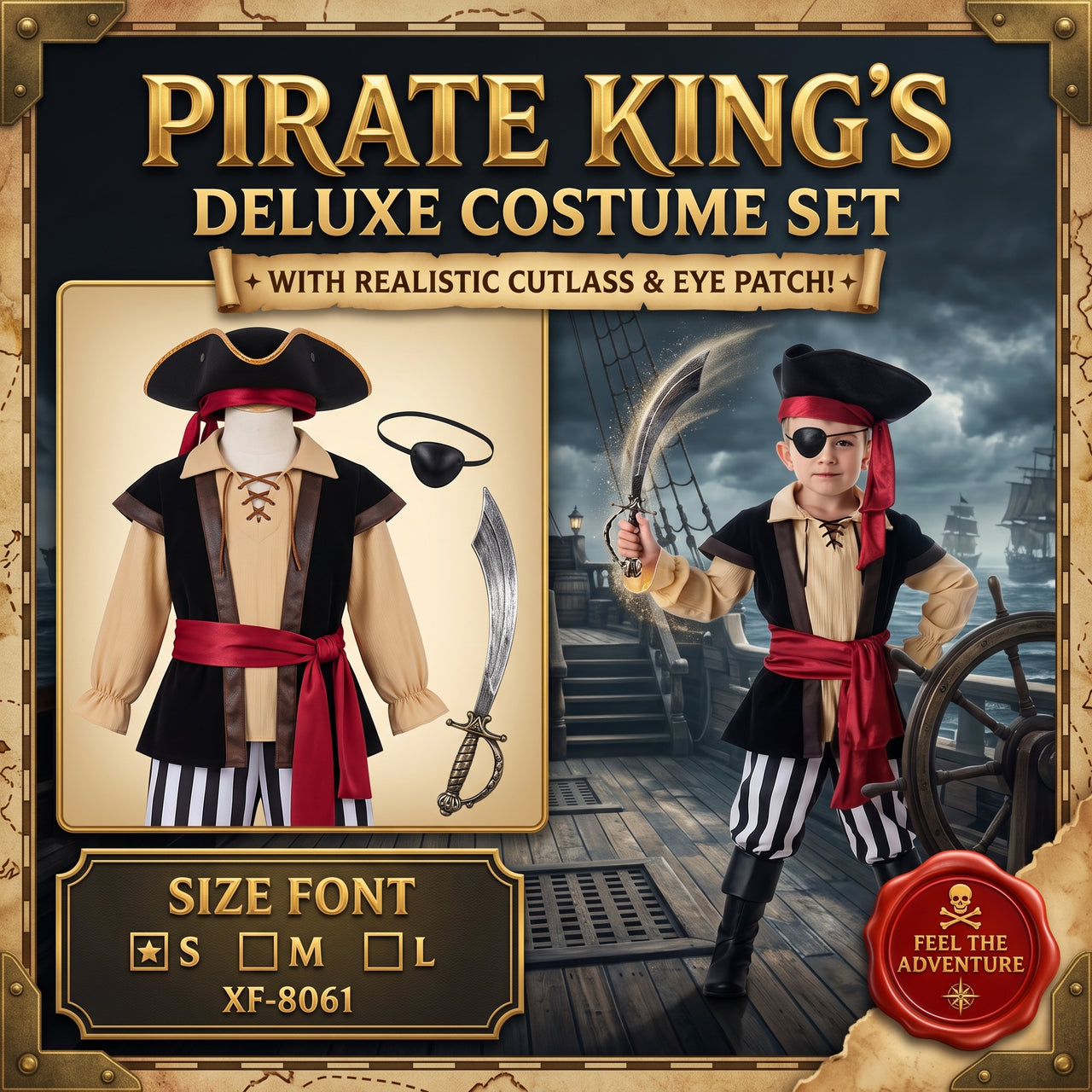 Kids Pirate Adventure Costume