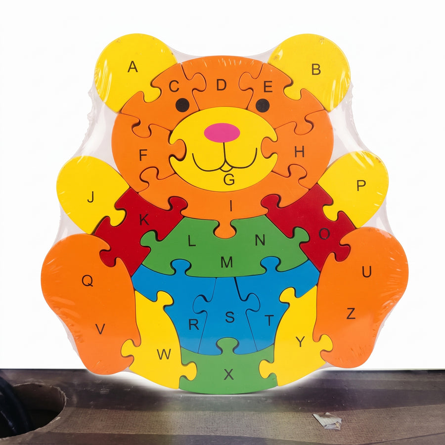 Wooden Teddy Bear Puzzle Alphabet (26 Piece)