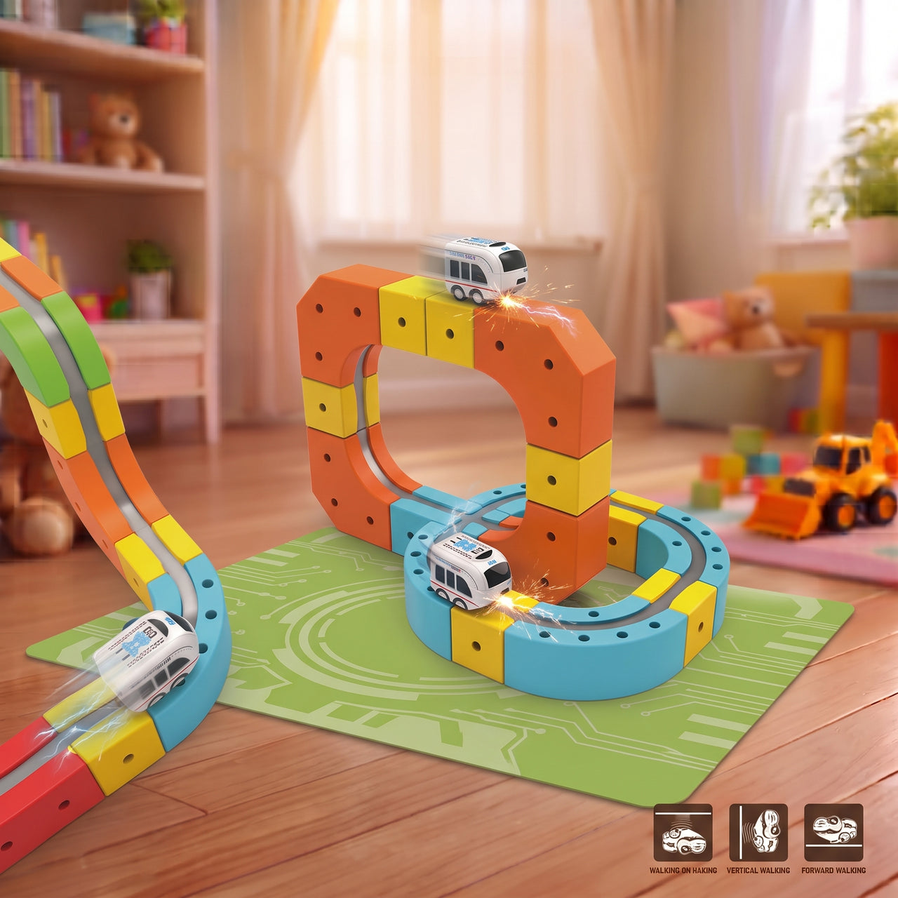 DIY 3D Magnetic High-Speed Rail Track Set (18 PCS)