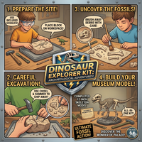 Thumbnail for Dinosaur Skeleton Soil Excavation Model Kit (Large Size)