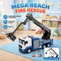 Thumbnail for Die-Cast Aerial Ladder Crane Truck Model Toy
