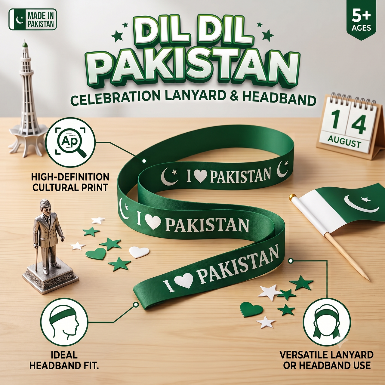 Pakistan Happy Independence Day Celebration Deal Pack Of 10