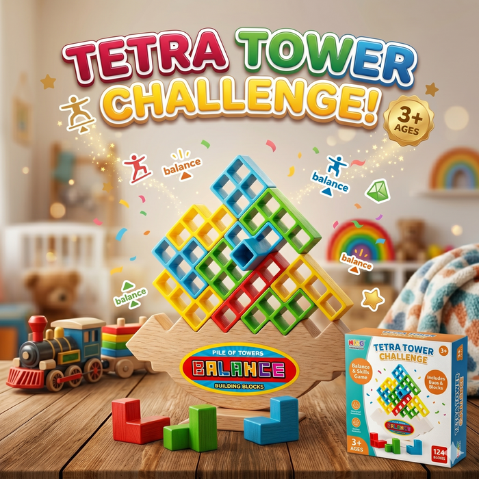 Mini Tetra Tower Balancing Stacking Building Blocks