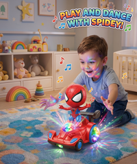 Thumbnail for Spider-Man 360° Rotate Dancing Car with Lights & Music