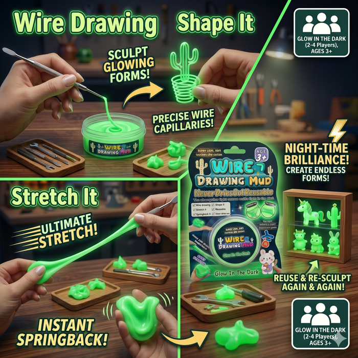 DIY Glow In the Dark Wire Drawing Mud Putty