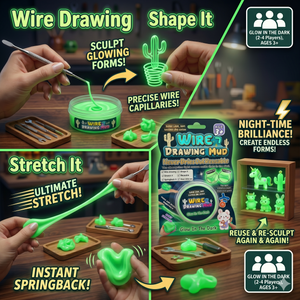 DIY Glow In the Dark Wire Drawing Mud Putty