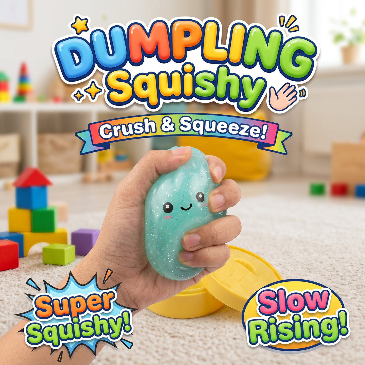 Mint Green Squishy Dumpling Toy