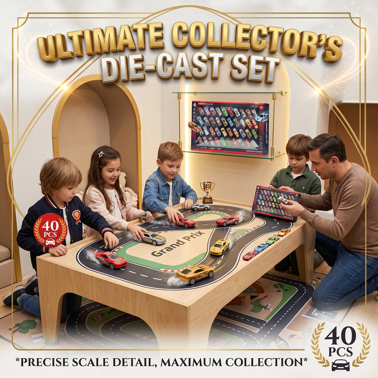 40 Pcs Luxurious Playset Alloy Model Car Collection