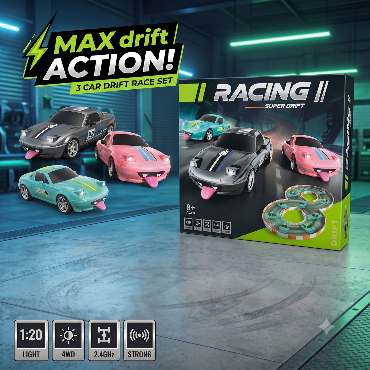 Remote Control Max Drift Racing Super Car With Light