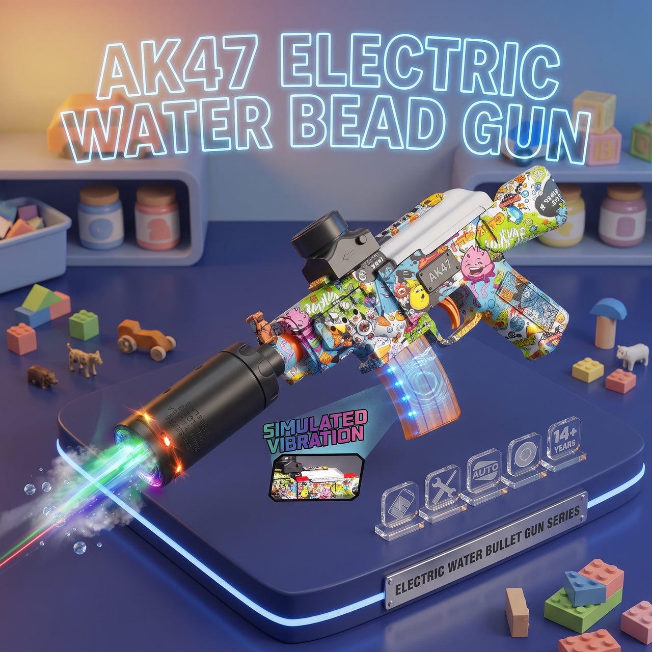 Automatic AK47 Electric Water Gel Blaster Gun