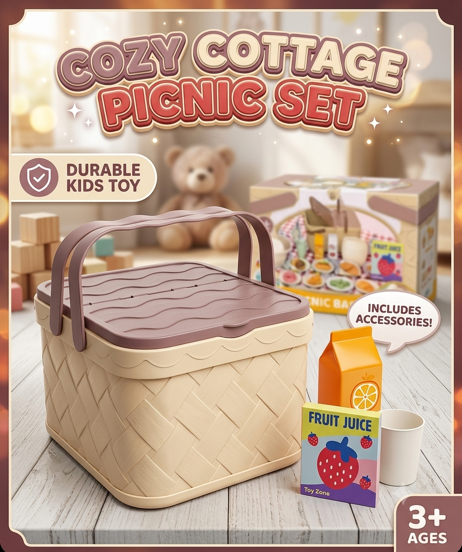 Kids Dessert And Fruit Juice Picnic Playset