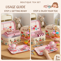 Thumbnail for Pretend Play Metal Boutique Tea Set And Dessert Stand