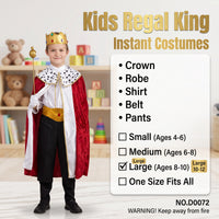 Thumbnail for Kids Royal Regal King Costume