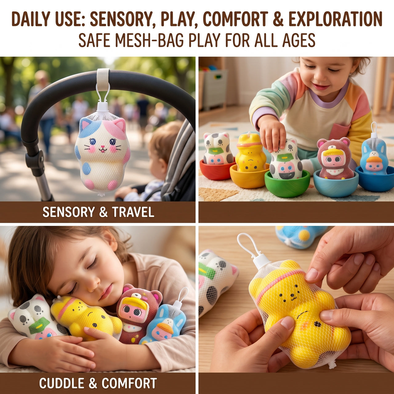 1 Piece Cute Squishy Animal & Doll Toys (Assortment)
