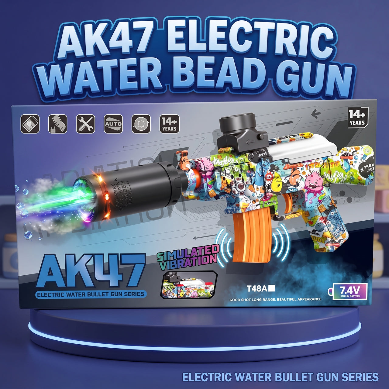 Automatic AK47 Electric Water Gel Blaster Gun