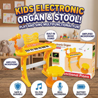 Thumbnail for Multifunctional Electronic Organ Piano With Mic And Stool