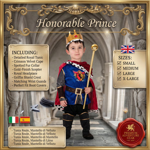 Kids Honourable Royal Knight Prince Costume