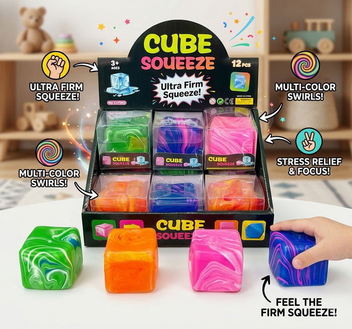 Squeeze Cube Ultra Firm Stress Relief Toy (1 Pcs)