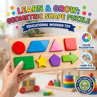 Thumbnail for 8-Piece Wooden Colour And Shape Puzzle Board Game