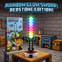 Thumbnail for Minecraft Pixel Sword LED Lamp with Stand