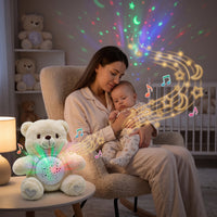 Thumbnail for Star Projector White Teddy Bear With Sleep Soother