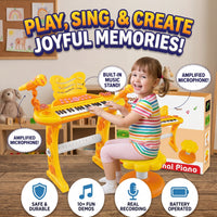 Thumbnail for Multifunctional Electronic Organ Piano With Mic And Stool