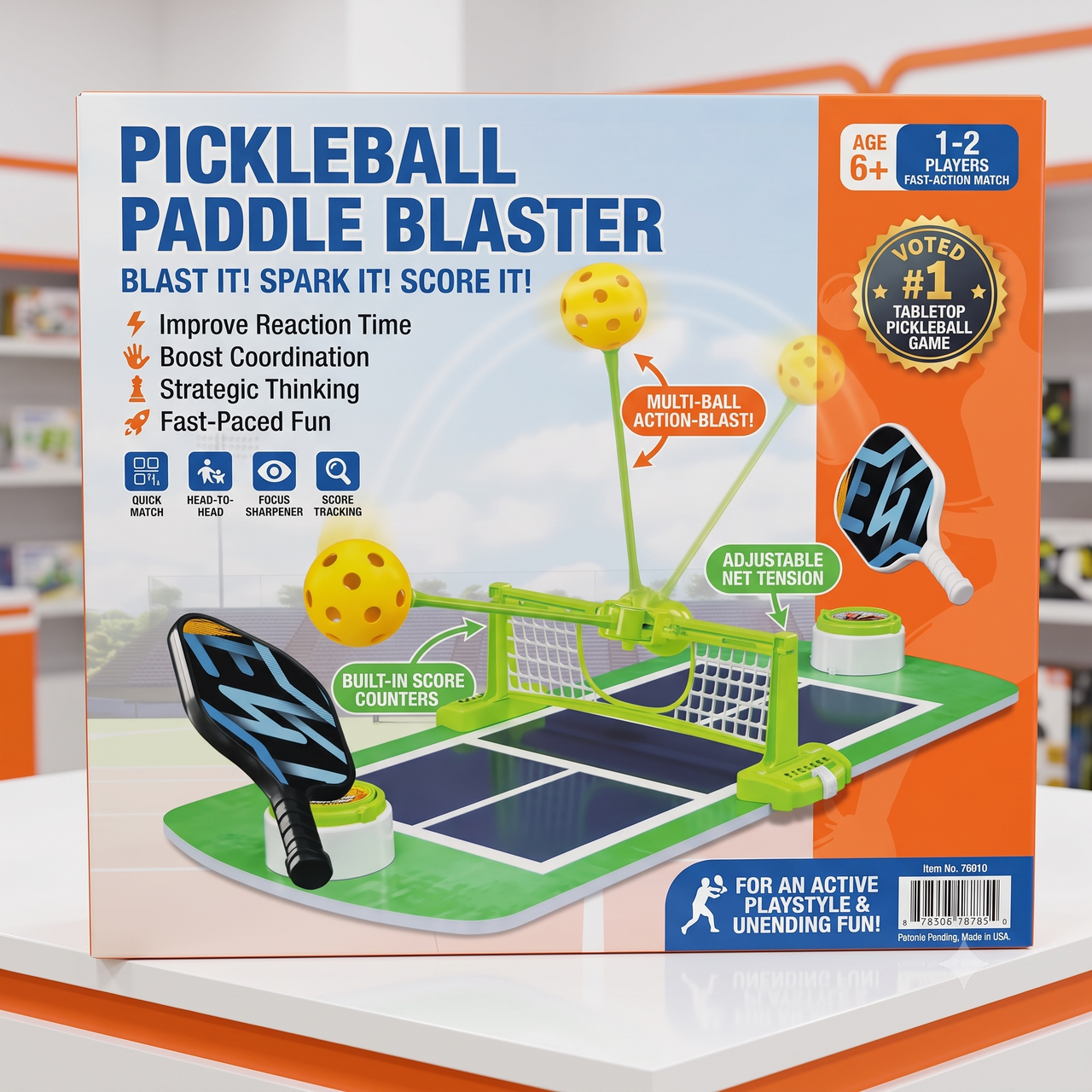 2-Player Pickleball Table Battle Game
