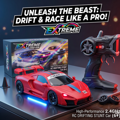 Racing P1 RC Car with Steering Wheel Controller & LED Lights