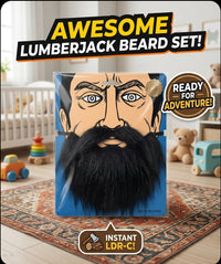 Thumbnail for Fake Black Beard & Moustache – Halloween Costume Accessory