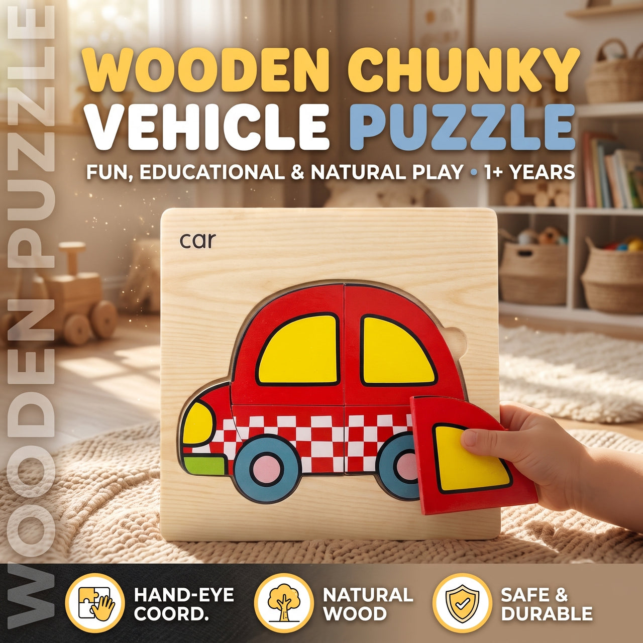 Red Car Chunky Board Puzzle