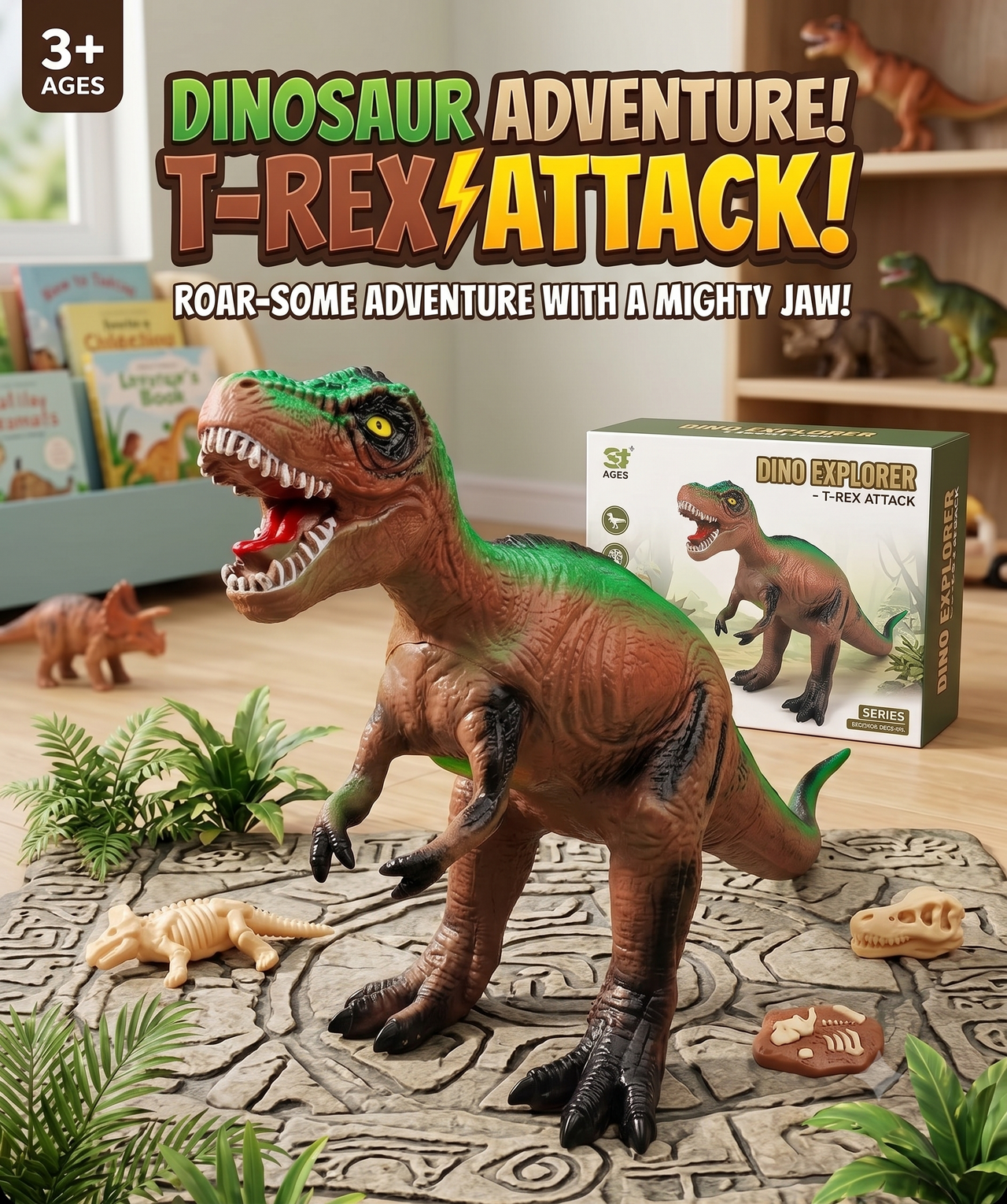 Stuff Dinosaur Ruber Toy Figure 1 Pcs