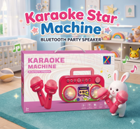 Thumbnail for Karaoke Star Bluetooth Speaker With 2 Microphones & LED Lights