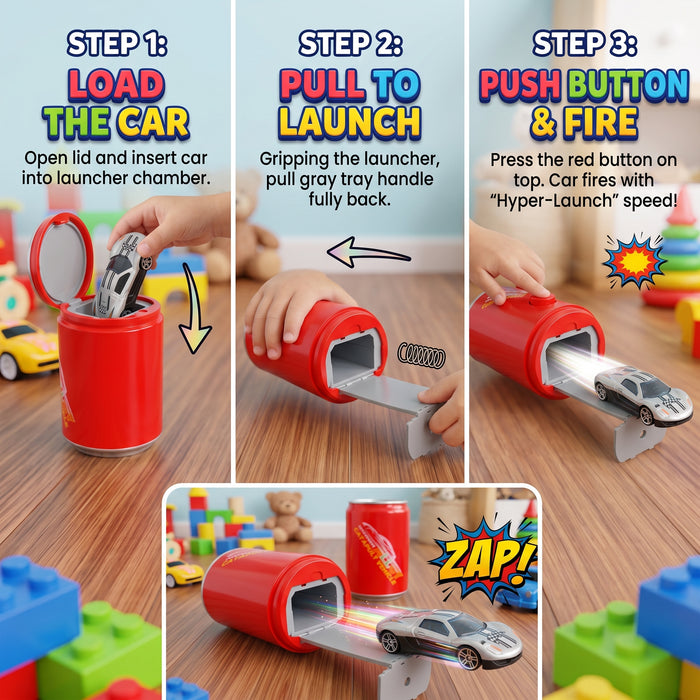 Mini Sports Launcher Car Can Toy