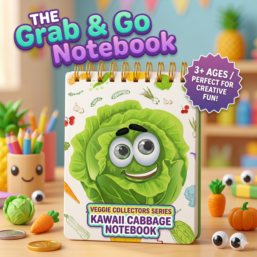 Kawaii Cabbage Spiral Notebook