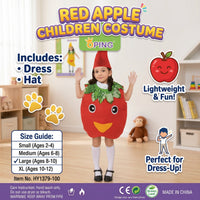 Thumbnail for Kids Red Apple Costume