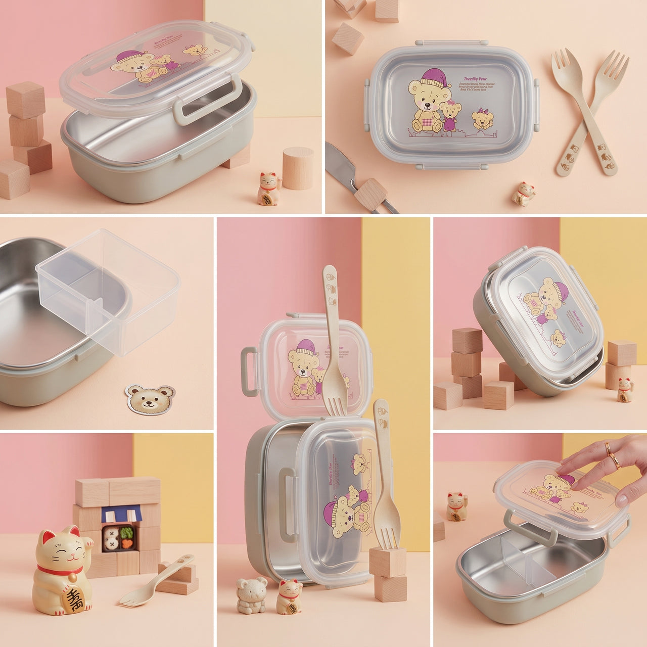 Naughty Bear Stainless Steel Food Container Lunch Box