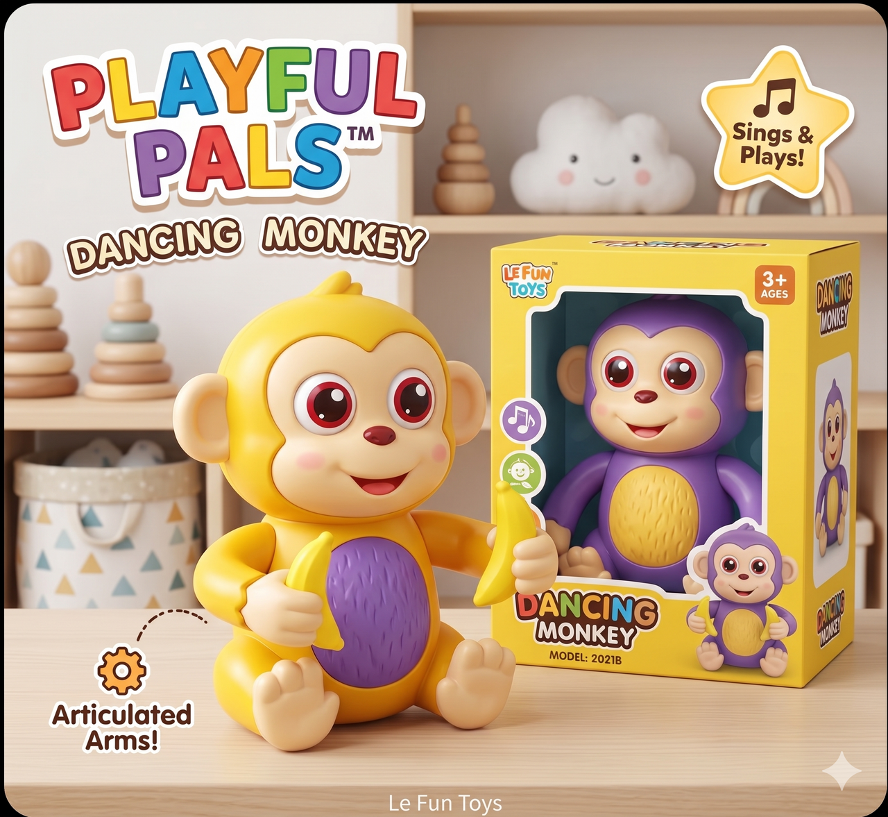 Dancing Jumping Monkey With Light And Sound