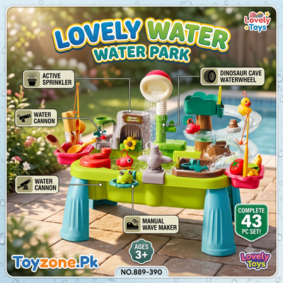 43-Piece Lovely Water Park Play Table