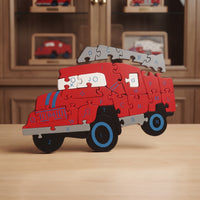Thumbnail for Wooden Fire Alphabet Puzzle Truck (26 Piece)