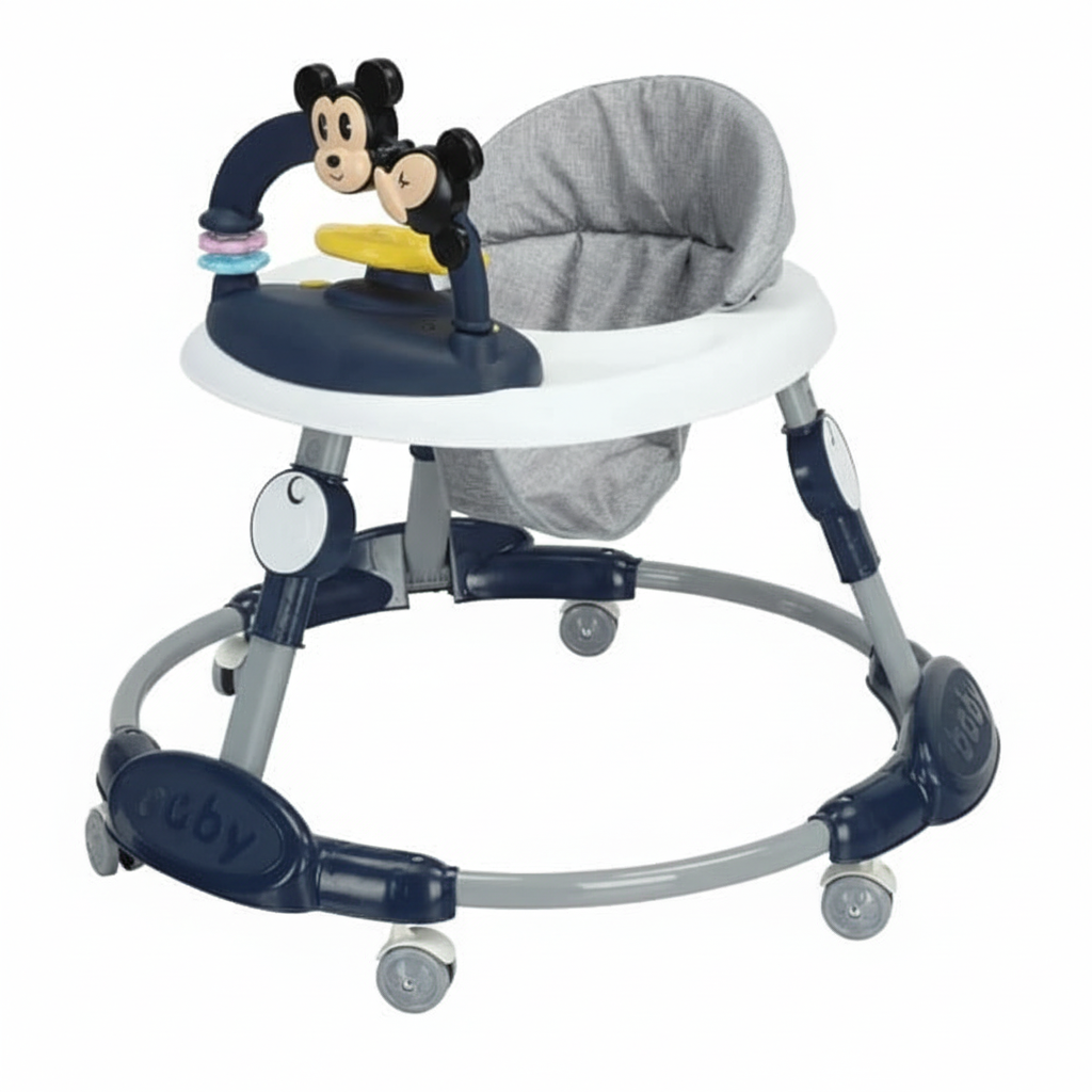 Kids Walker with Fiber Trey, Mickey Round Baby Walker Foldable